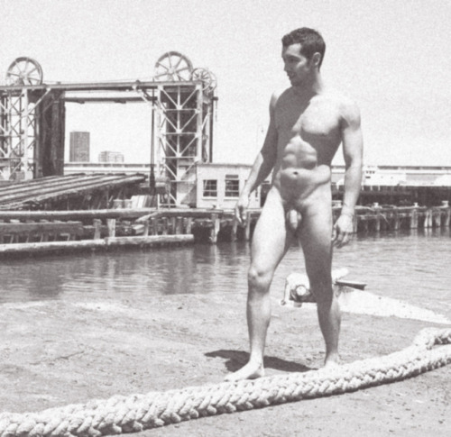 vintagemusclemen - Industrial port facility and nude man.