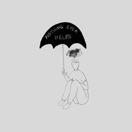 hopelesshoping - nothing ever helps ☂️ ~ #art #graphicdesign...