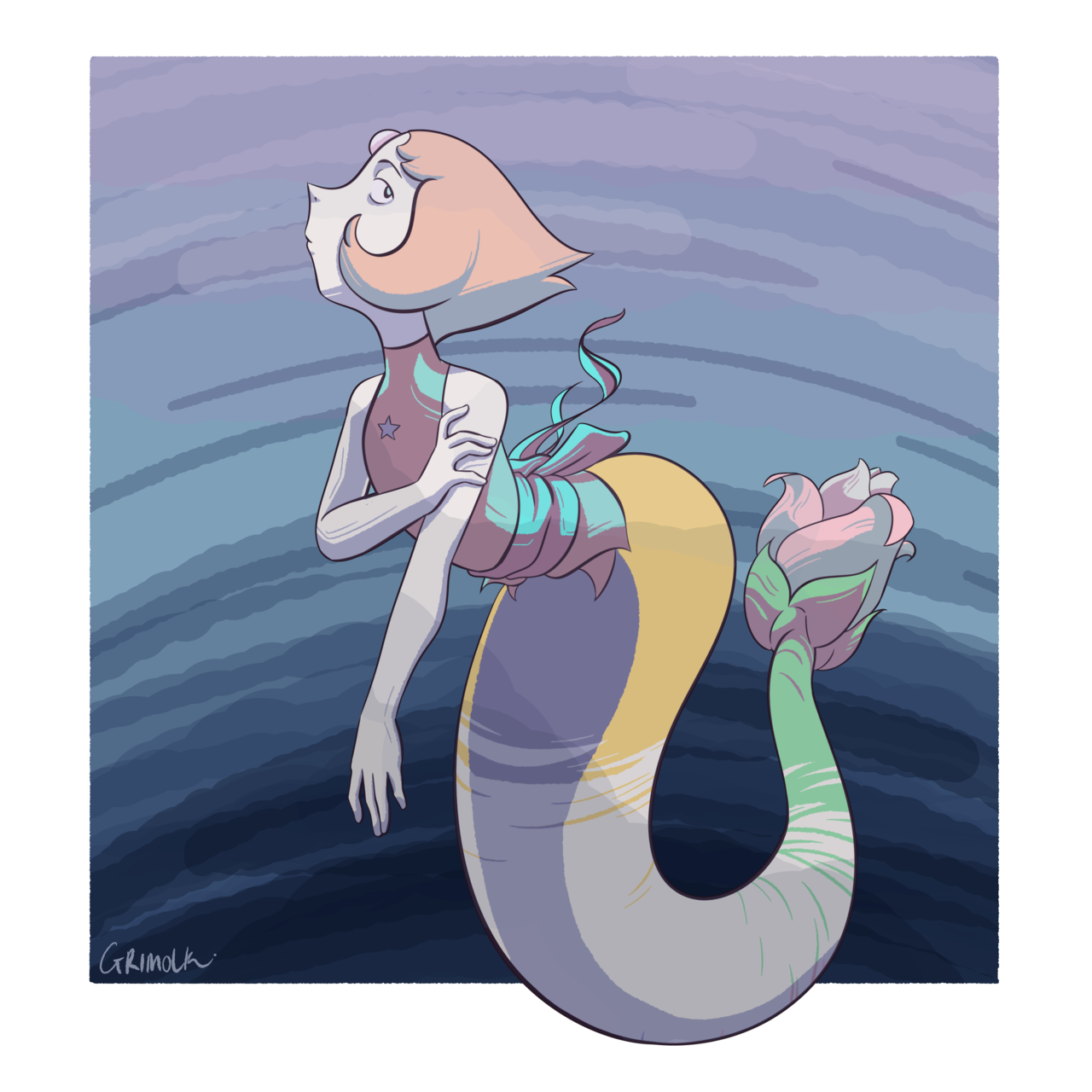 Pearl mermaid I loved drawing this and experimenting with the weirdly coloured shading!