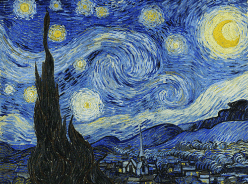 Image result for van gogh starry night gif
