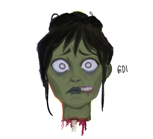 fightbee - self aware zombie head girl who has no cravings for...