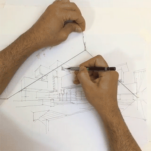 itscolossal:WATCH: Ingenious Hack for Sketching with Two Point...