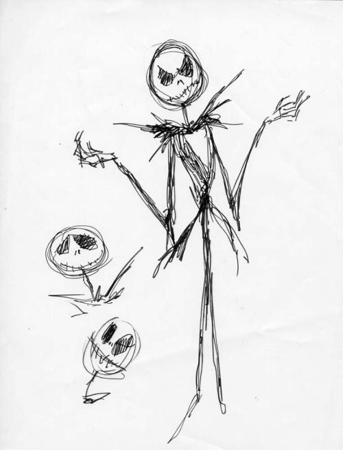 the-disney-elite - Tim Burton’s concept art + character sketches...