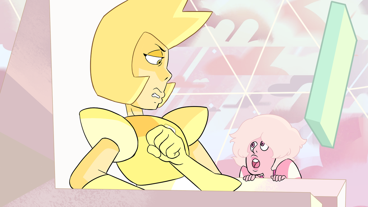 i really wanted to redraw a scene from stranded with pink and yellow so… here you go!! pink was a bit of a challenge to redraw, but she turned out decent! the background was by the crewniverse, but i...