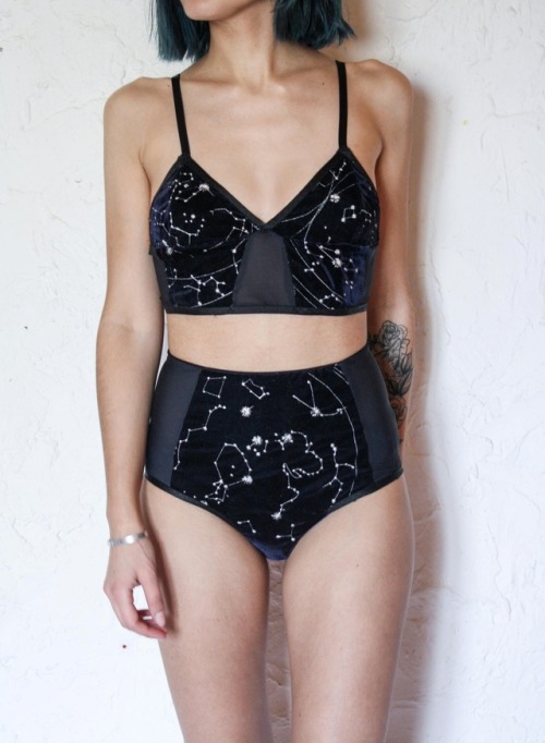 vitrexanima - sosuperawesome - Embroidered Constellation...