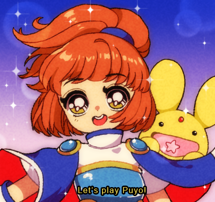 scarletdestiney - “Let’s puyo shobu!!” Arle and Carbuncle from...