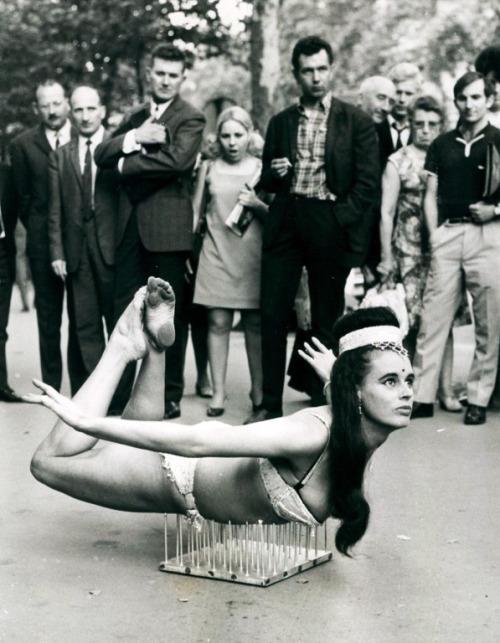 historicaltimes:Circus performer Rahnee Motie in Paris, France,...