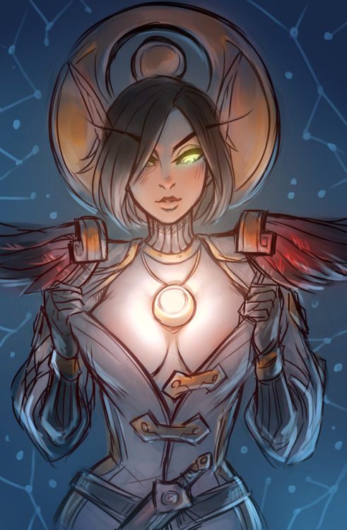 djcomps - My blood elf Jessine with the Heart of Azeroth.