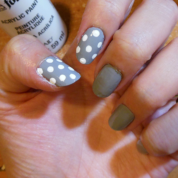 Weekend Nails: Grey Polka Dots! – Felt like a...