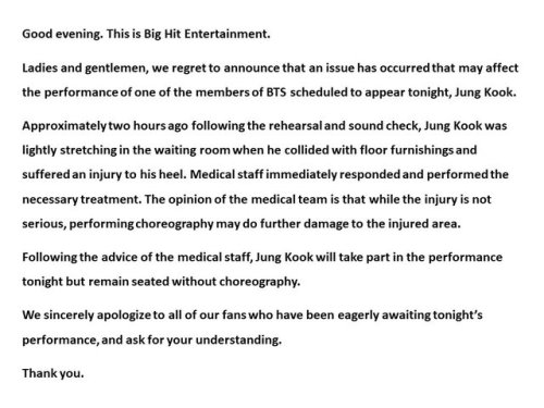 fyeahbangtaned - announcement from bighit… please be careful and...