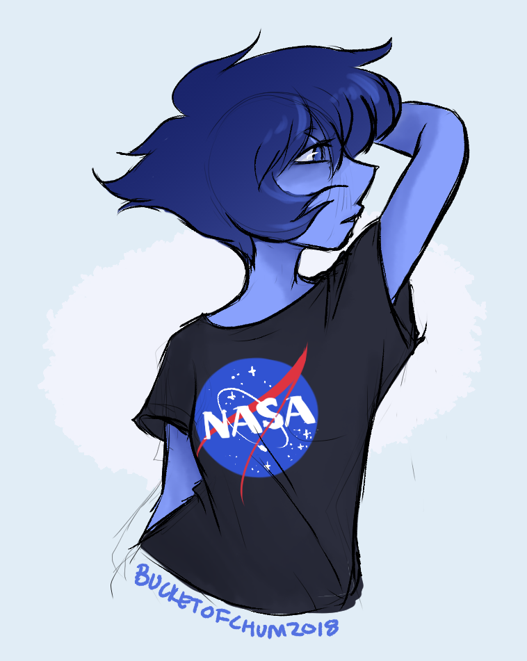 zap2strike said: ALSO if you ARE taking requests, please draw lapis with a black nasa shirt ;__; BUT YOU DONT HAVE TO, SRY Answer: girl likes her space