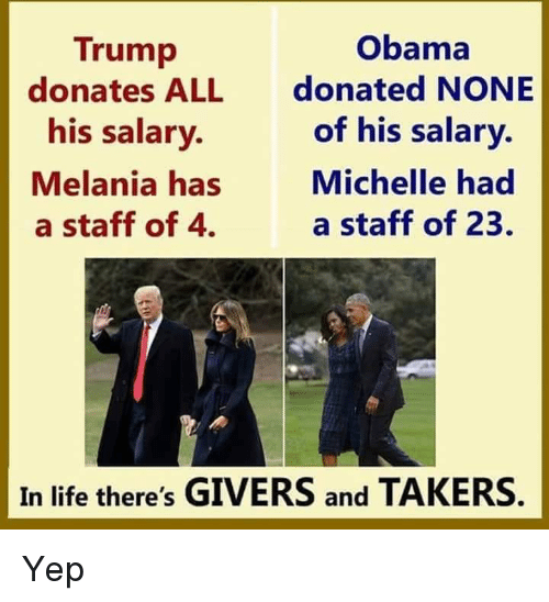 bloojayoolie - Life, Memes, and Obama - Trump donates ALL his...