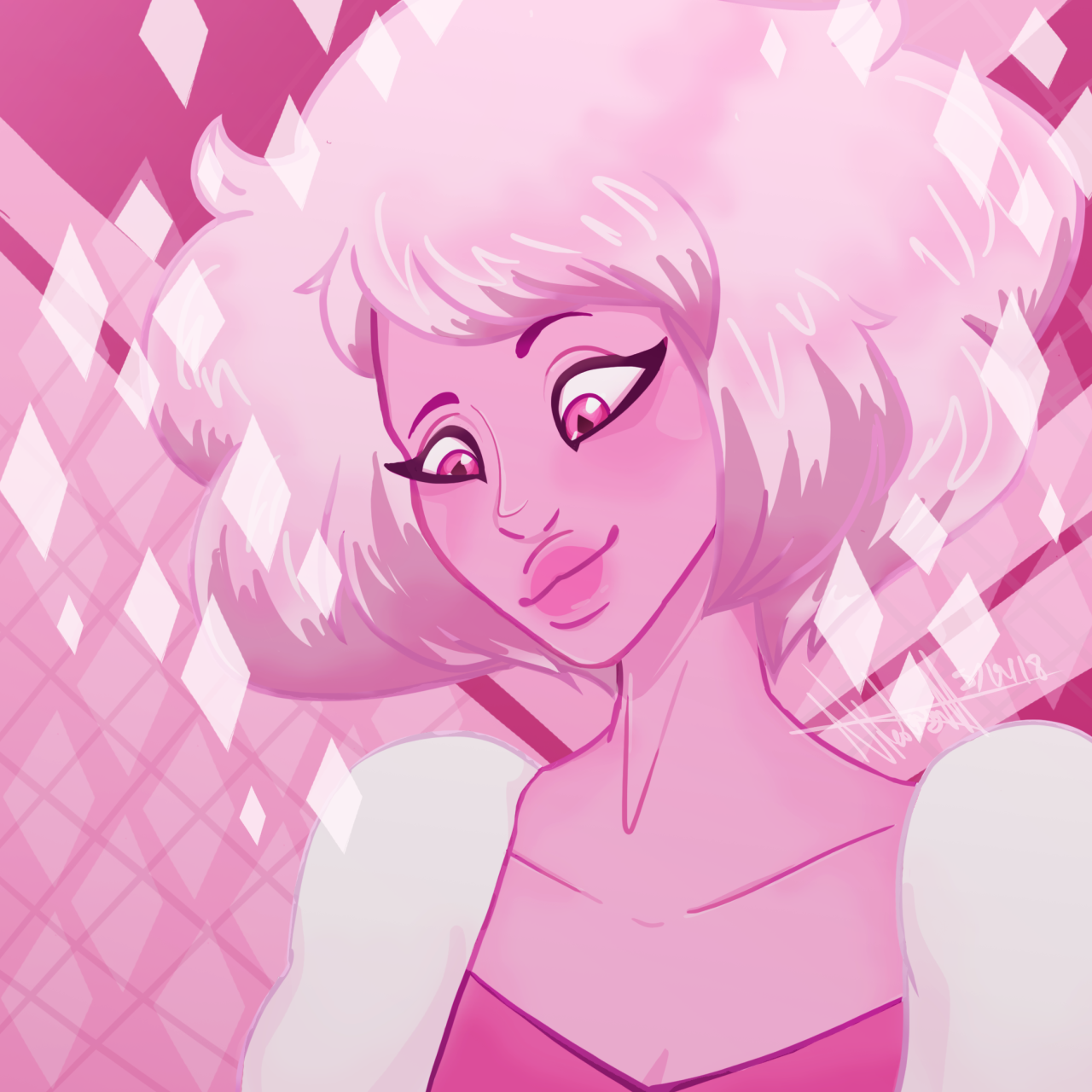soft pink diamond, she has such a fun design