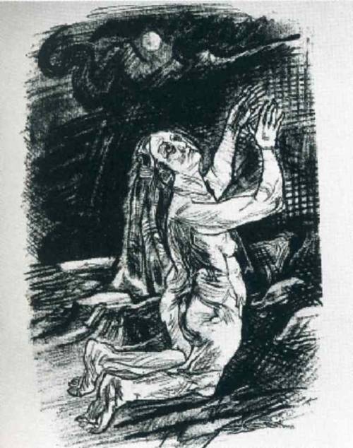 expressionism-art - The Supplicant, 1914, Oskar Kokoschka