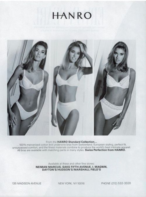 the-original-supermodels:Hanro (1991)Model: Susan Holmes 