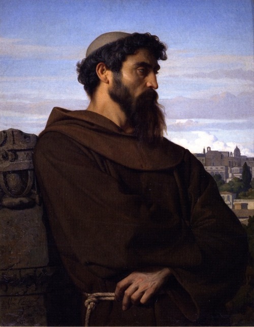 la-catharsis:Alexandre Cabanel - The Roman Monk (1848)
