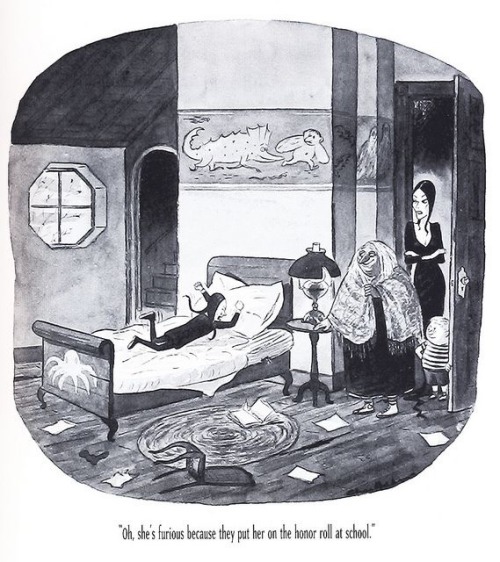 krustie:The original Addams family comics were the fattest mood