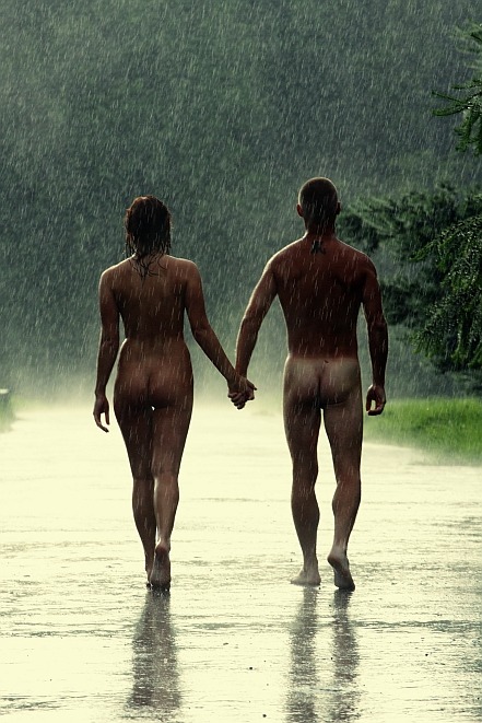 Being naked in nature can be just as much refreshing as walking in the rain with the one you love without a care in our part of the world.Naturally speakingâ€¦Itâ€™s Awesome!!