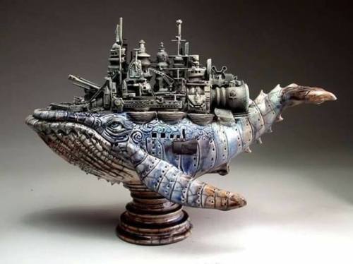 steampunktendencies - Whale Battleship - by Mitchell Grafton