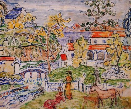 maurice-prendergast:Figures and Donkeys (also known as Fantasy...