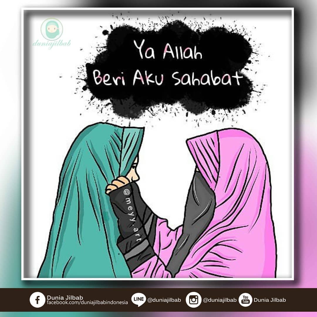 Wanita Muslimah Animasi Youtube Kartun Bercadar Bertopi