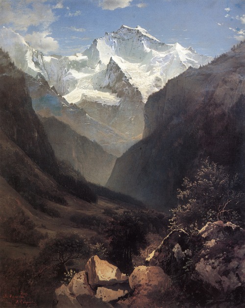 Alexei Kondratyevich Savrasov - View in the Swiss Alps (Mount...