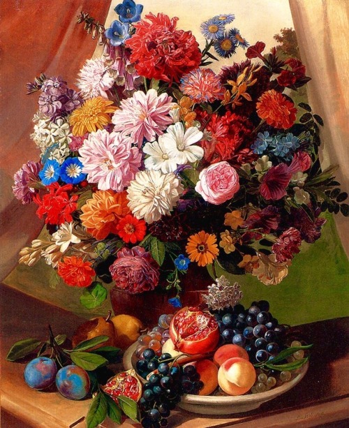 historyofartdaily - Leopold von Stoll, Flowers, 1841