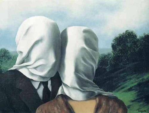 surrealism-love - The Lovers, 1928, Rene MagritteSize - 73x54.2...