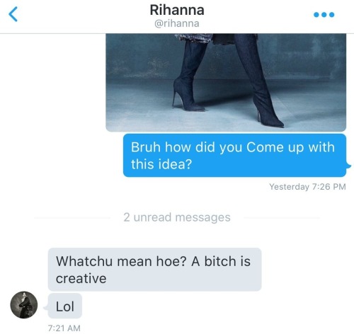 yosoyzaelin - rihennalately - Rihanna messaged a fan asking about...