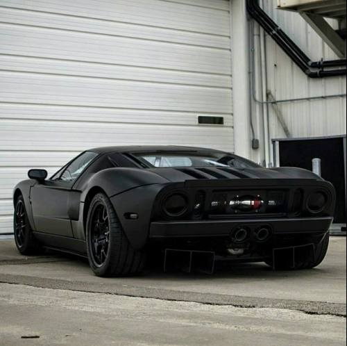 rhubarbes:Blacked Out Ford GT via Muscle Cars Revolution