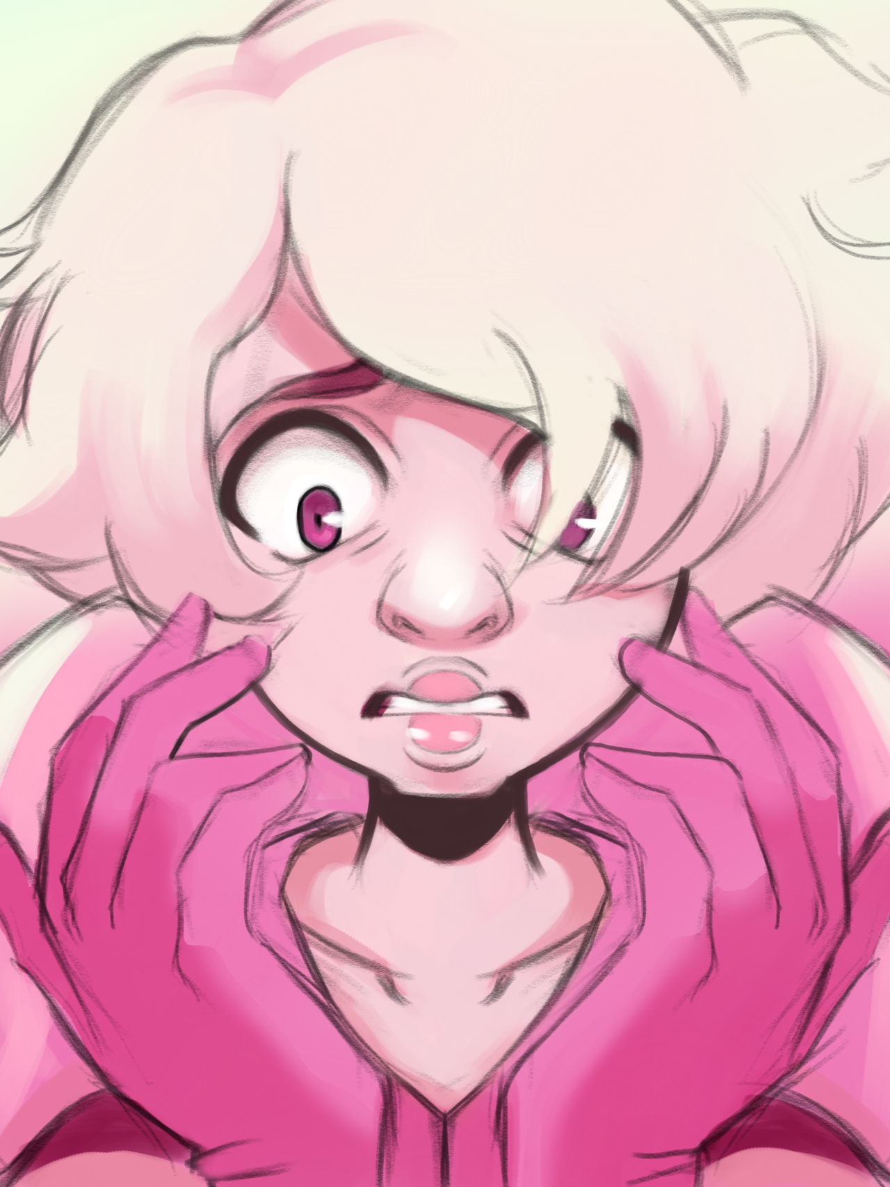 Some pink diamond anguish. I’d like to think she is actually good but given too much power too young.