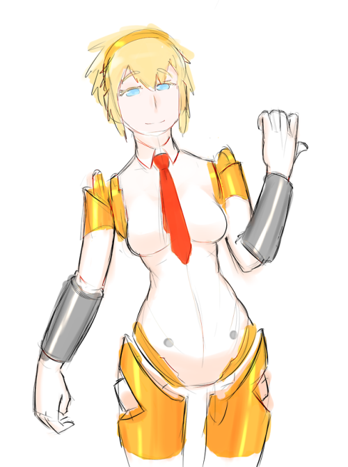 speakyguy - Another sketch of aigis because i can’t get enough...