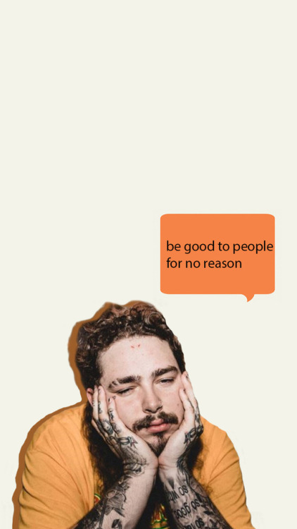 cute-lockscreens - Post Malone• For better quality, don’t save...