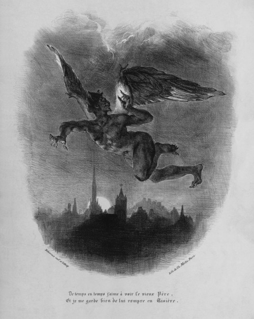 chaosophia218 - Eugène Delacroix - Mephistopheles, 19th...