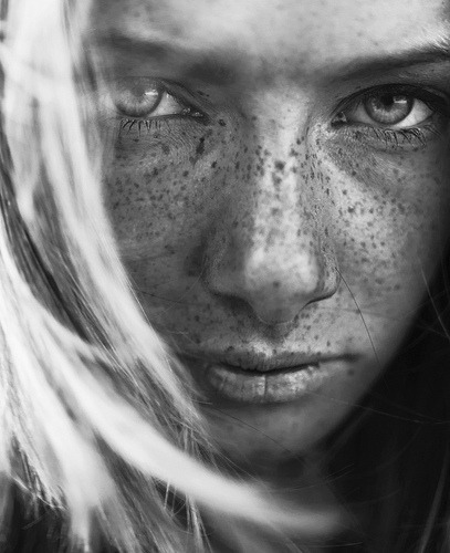 Beautiful girls with freckles