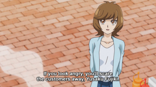 pdutogepi - Kusanagi left Yusaku in charge of the hot dog van.He’s...
