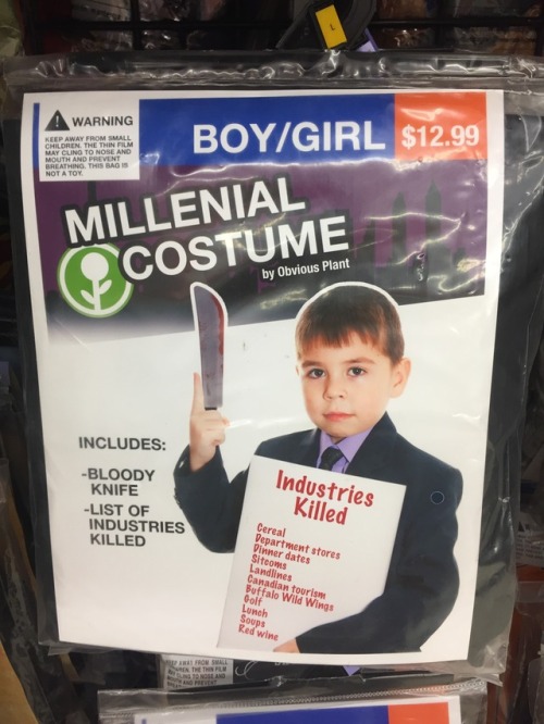 obviousplant:I left some fake costumes for kids at a Halloween...