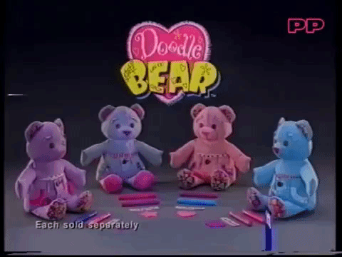 ruinedchildhood:Doodle Bear (1994)
