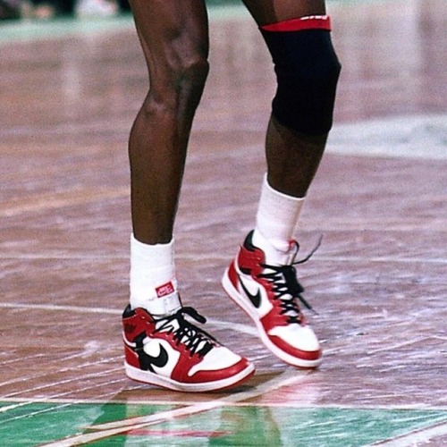 thesnobbyartsyblog - Modified Air Jordan 1 worn by Michael Jordan...