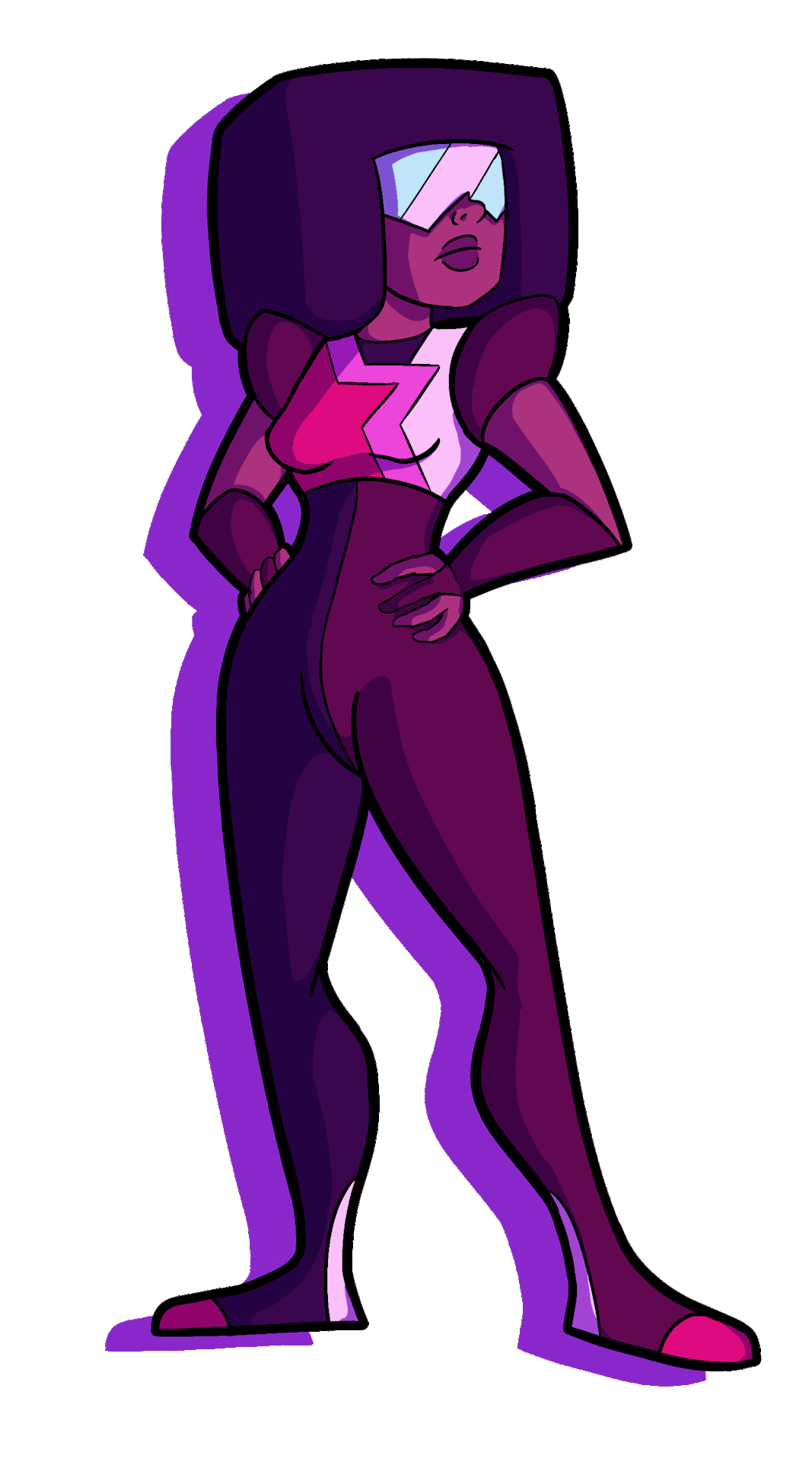 I was busy with work this week so I wanted to work on something smaller than a digital painting but bigger than a doodle. So I made a little animated Garnet.