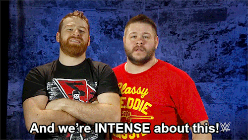 mith-gifs-wrestling - Kevin and Sami are spitting and intense...