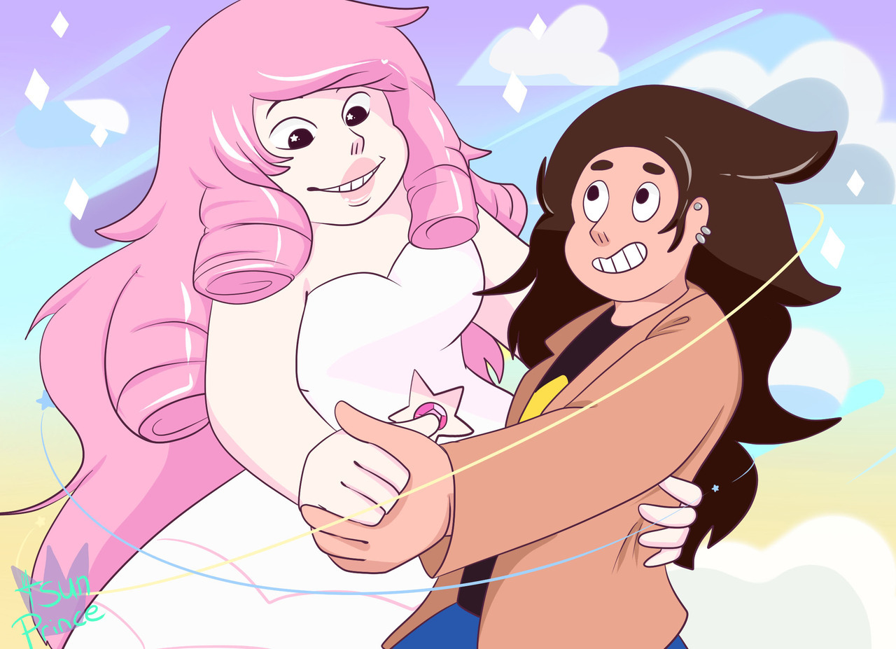 Commission I did recently because my boss found I draw and loves steven universe 💖💖💖🌸🌸