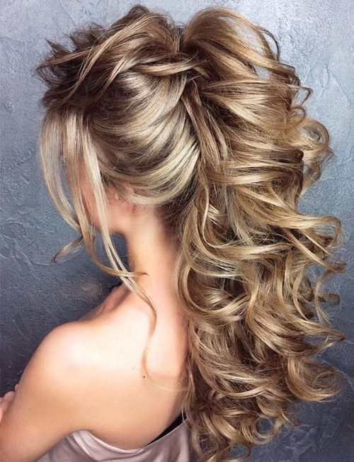 killerhairstyles - Super Fluffy Bridal Curly Updo Hairstyles...