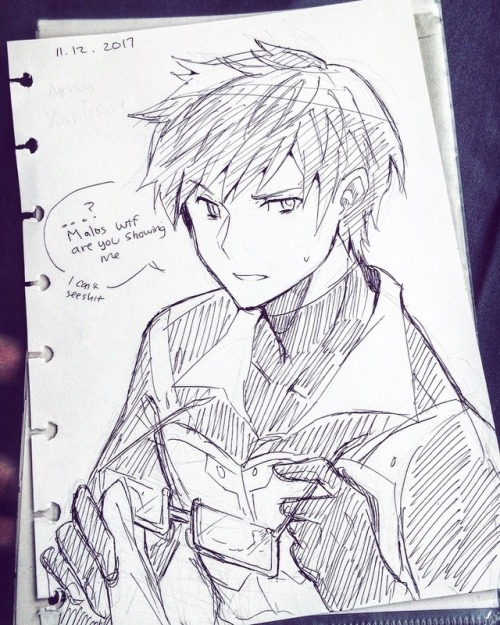 shiro-hunter - Some Xenoblade ballpoint pen school doodles from...
