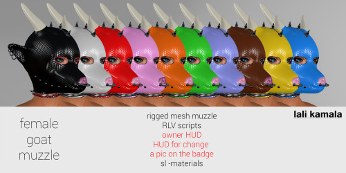 I presents new set of muzzles (masks)!Mesh muzzles, RLV-scripts,...