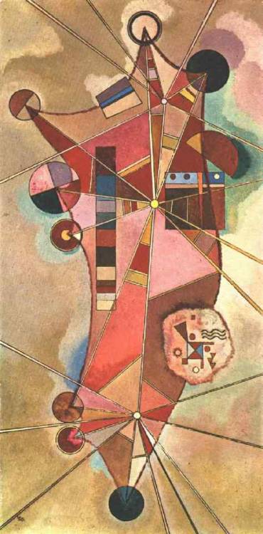 artist-kandinsky - Fixed points, 1942, Wassily Kandinsky