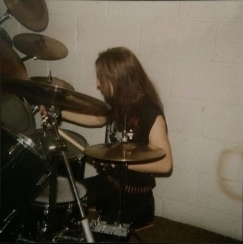 ohlinmetaal - Euronymous playing Drums picture taken by Faust