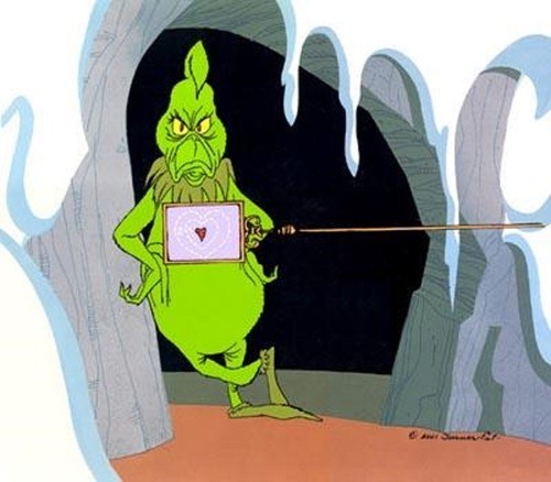 Image result for grinch with small heart