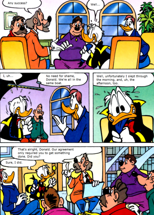 land-of-birds-and-comics:Donald Duck Goes To Group Therapy For...