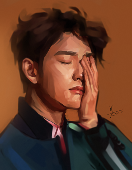 youremyfanart - painting jinyoung is so goddamn hard help